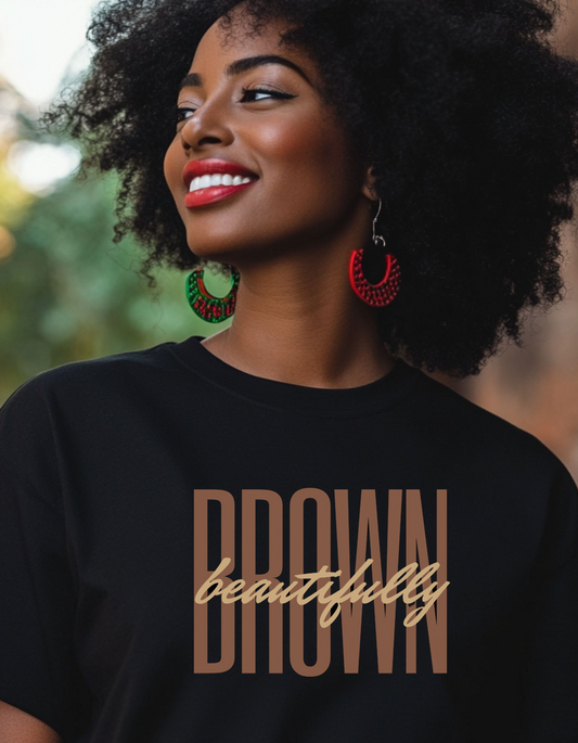 BEAUTIFULLY BROWN TEE